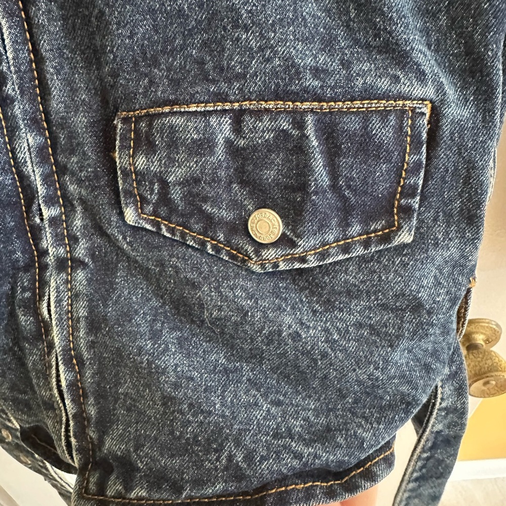 Jordache Women's Dark Blue Denim Moto Jacket - Size S - Picture 7 of 10